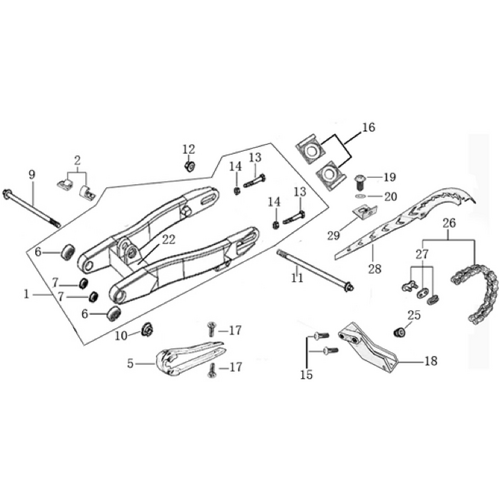 10 Swing Arm assy