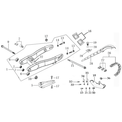 10 Swing Arm assy