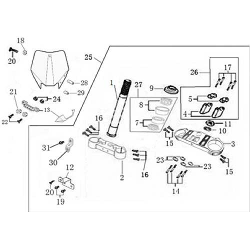 02 Steering stem assembly