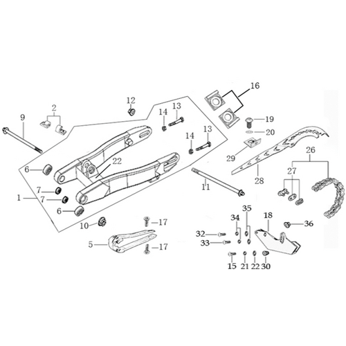 10 Swing Arm assy