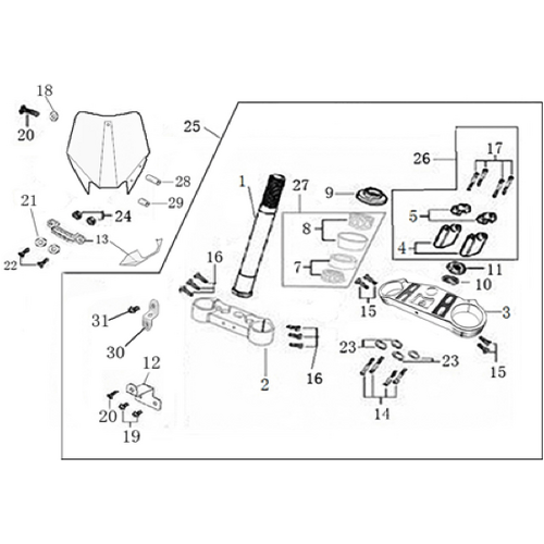 02 Steering stem assembly