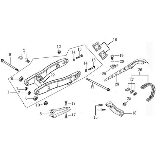 10 Swing Arm assy