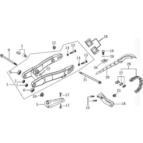 10 Swing Arm assy