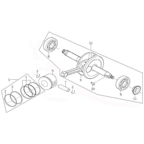 Crankshaft / Connecting-Rod Assy / Piston