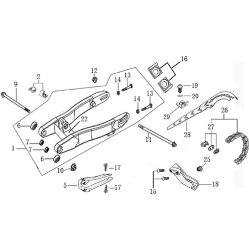 10 Swing Arm assy