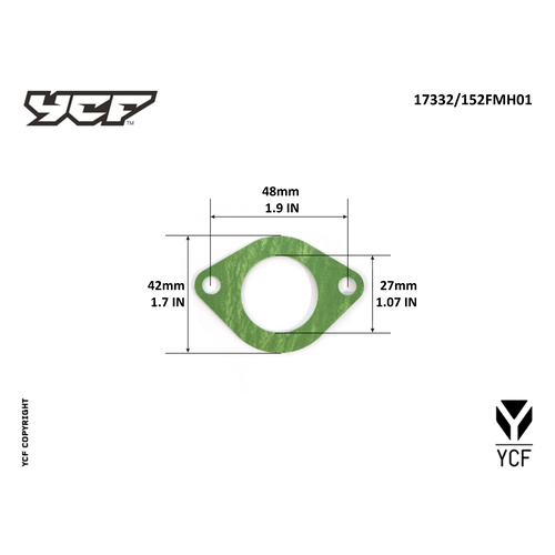 CARB INLET GASKET 28 48MM BOLT HOLES