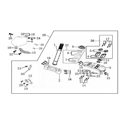02 Steering stem assembly