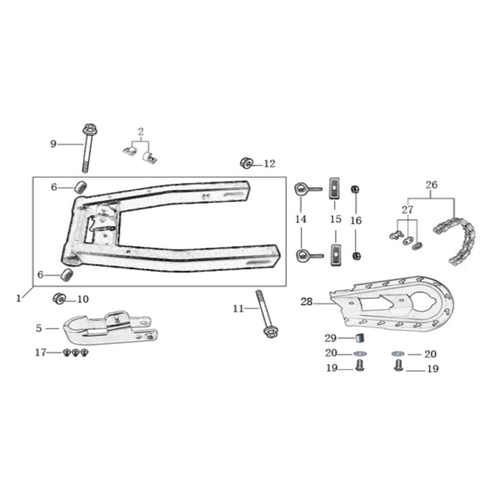 10 Swing Arm assy