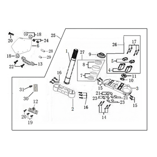 02 Steering stem assembly