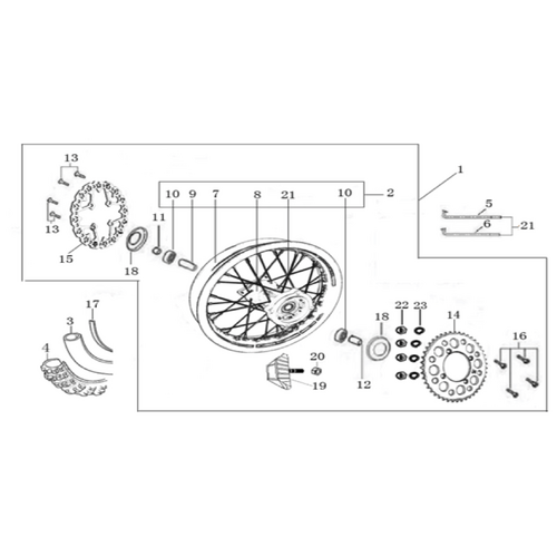 11 Rear Wheel Assy