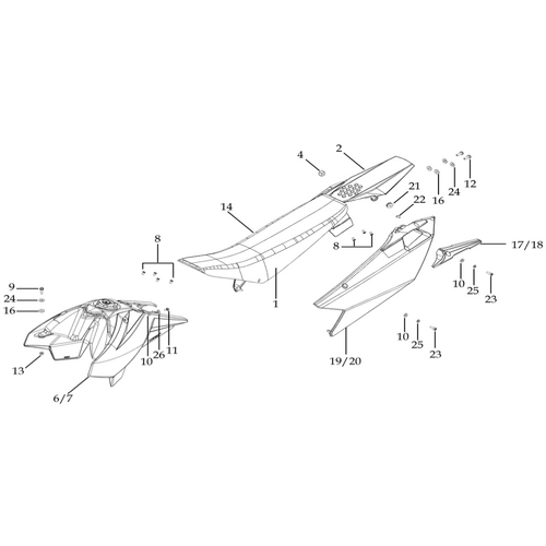 14 Seat & Plastic Kit