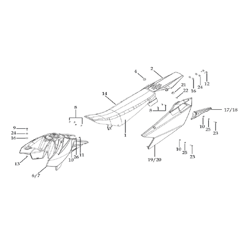 14 Seat & Plastic kit