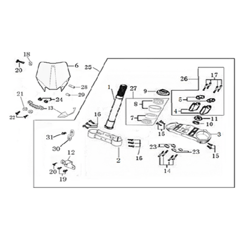 02 Steering stem assembly