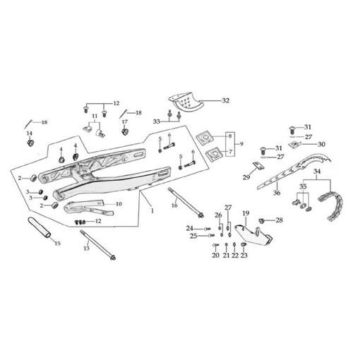 10 Swing Arm assy