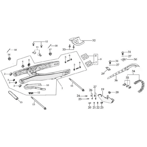10 Swing Arm assy