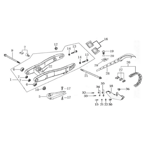 10 Swing Arm assy