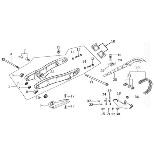 10 Swing Arm assy
