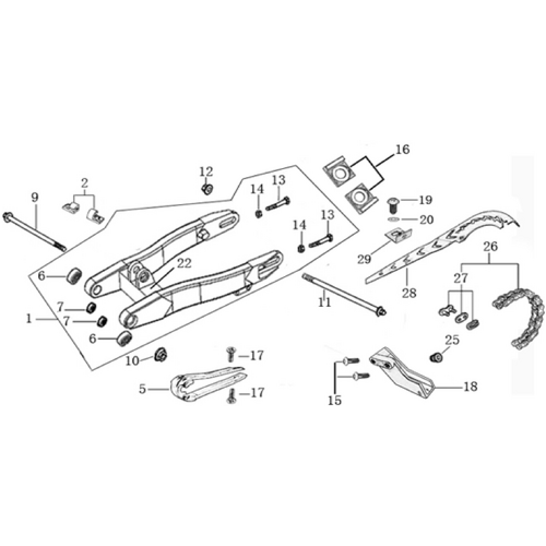 10 Swing Arm assy