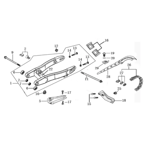 10 Swing Arm assy