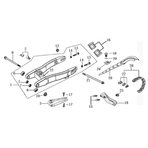 10 Swing Arm assy