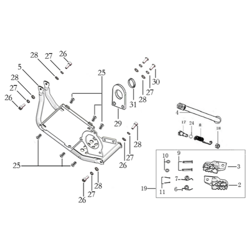 08 Foot Peg Assy