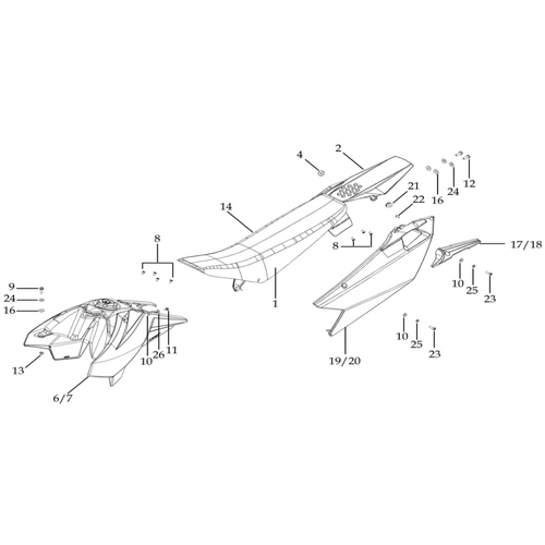 14 Seat & Plastic Kit