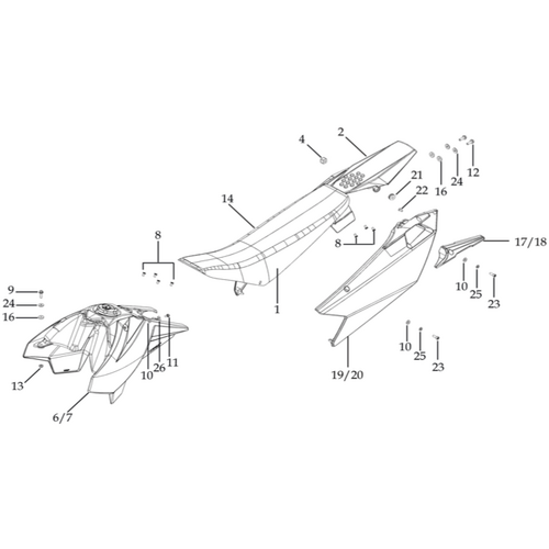 14 Seat & Plastic Kit