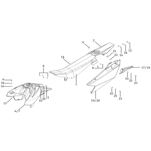 14 Seat & Plastic Kit