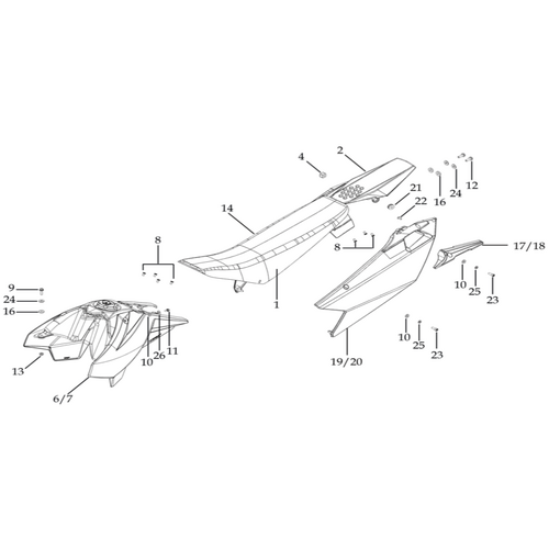 14 Seat & Plastic Kit