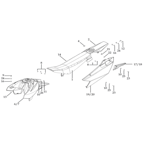 14 Seat & Plastic Kit