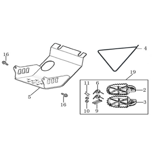 09 Foot Peg Assy