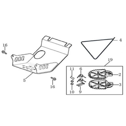 09 Foot Peg Assy