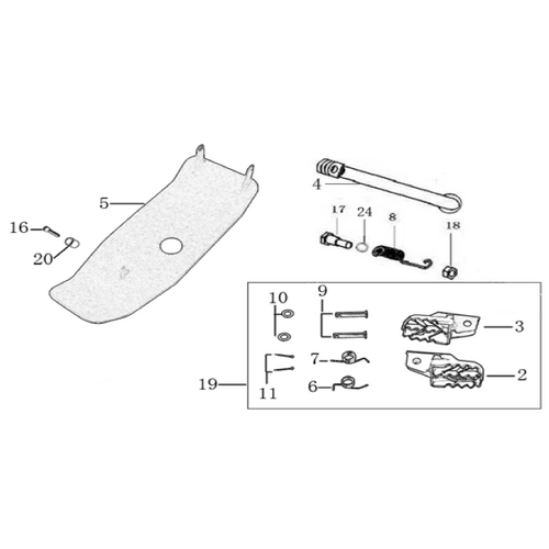 09 Foot Peg Assy