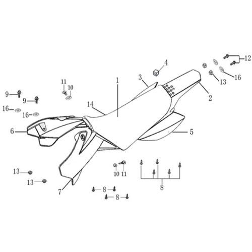 14 Seat & Plastic Kit