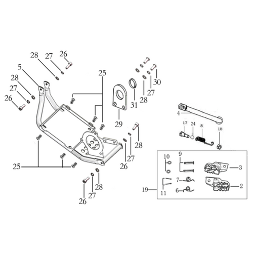 08 Foot Peg Assy