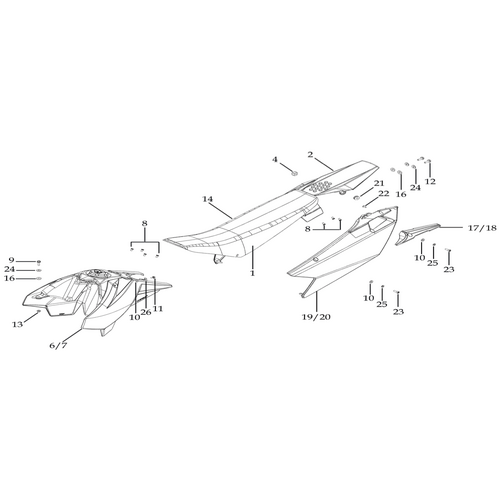 14 Seat & Plastic Kit