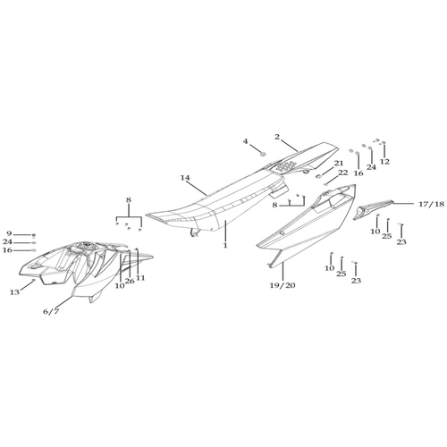 14 Seat & Plastic Kit