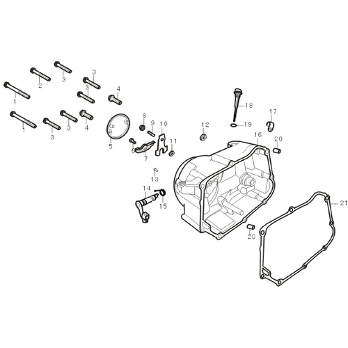 34 Right Crankcase Cover