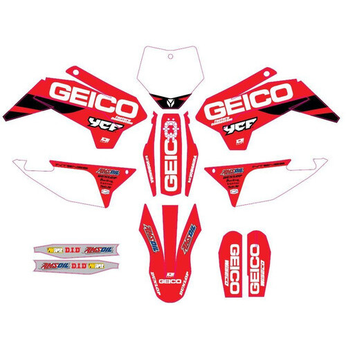GEICO RED GRAPHICS KIT (PILOT 18-21/FACTORY 17-21)