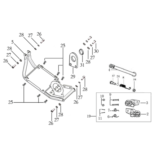 08 Foot Peg Assy