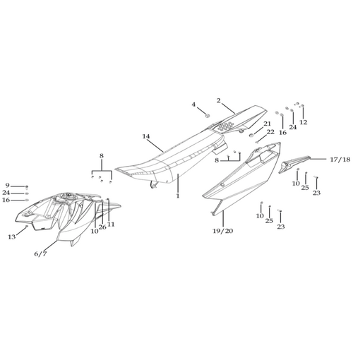 14 Seat & Plastic Kit