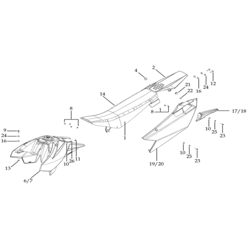 14 Seat & Plastic Kit