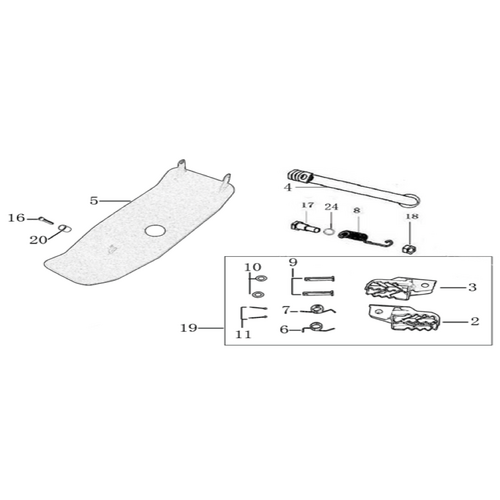 09 Foot Peg Assy