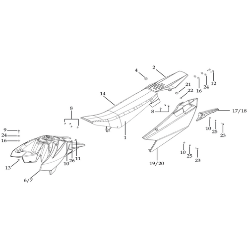 14 Seat & Plastic Kit