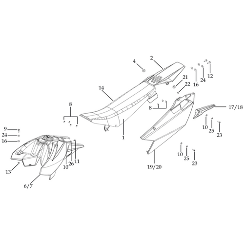 14 Seat & Plastic Kit