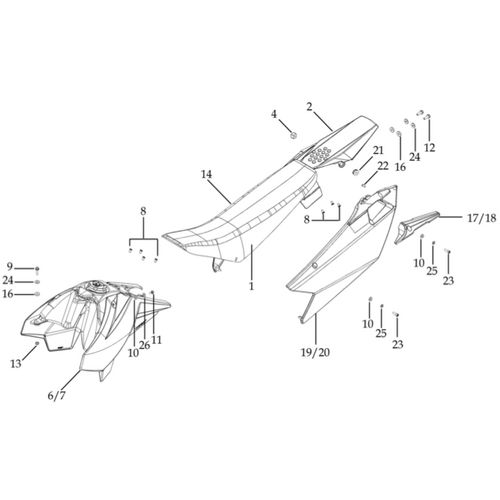 14 Seat & Plastic Kit