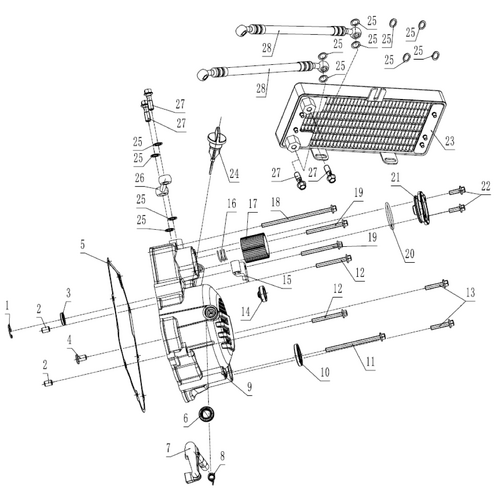 33 Right Crankcase Cover