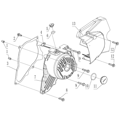 34 Left Crankcase Cover