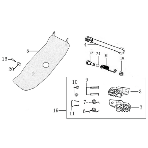 09 Foot Peg Assy