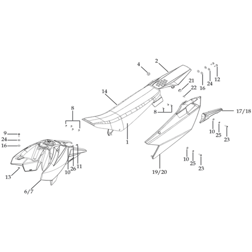 14 Seat & Plastic Kit